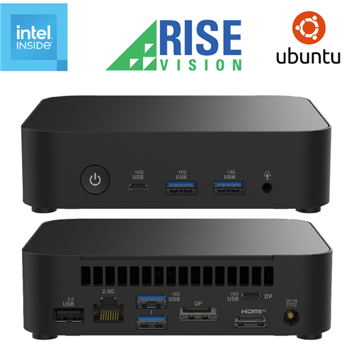 Rise Vision Intel NUC Celeron Linux Pre-Configured Digital Signage Media Player